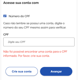 Tela de acesso no INSS