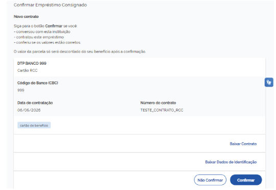 Instruçoes para validar o contrato, passo 6